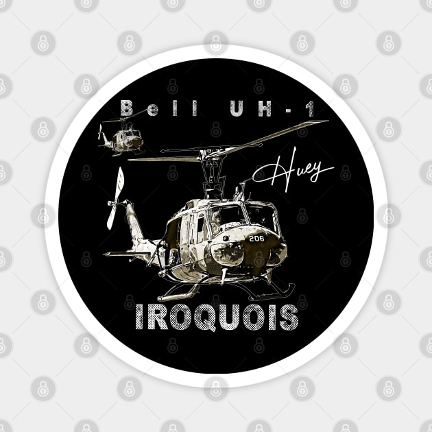 Bell UH-1 Iroquois helicopter Magnet by aeroloversclothing
